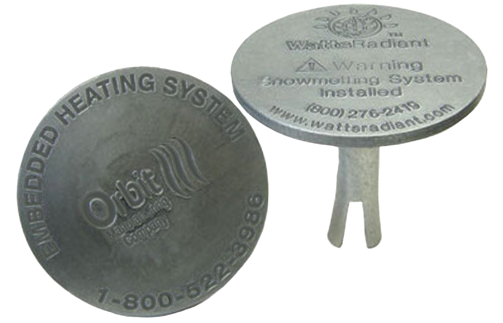 Berntsen can also add your company logo or any 811 Call Before You Dig logo to any of our concrete markers (additional costs do apply - call for details)